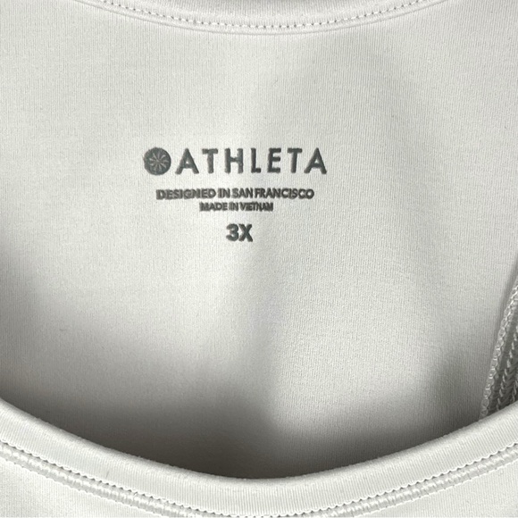 Athleta Shanti Watercolor Stripe Crop Tank Top Plus Sz 3X Mortar Mushroom Ombre - Picture 4 of 8